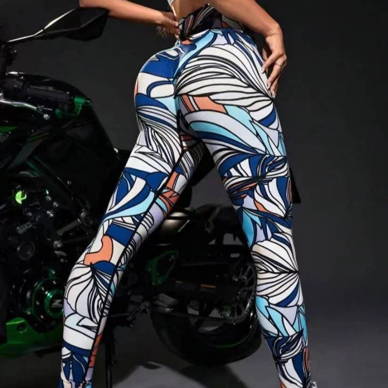 3D Print Tie Dye Sports Seamless Leggings