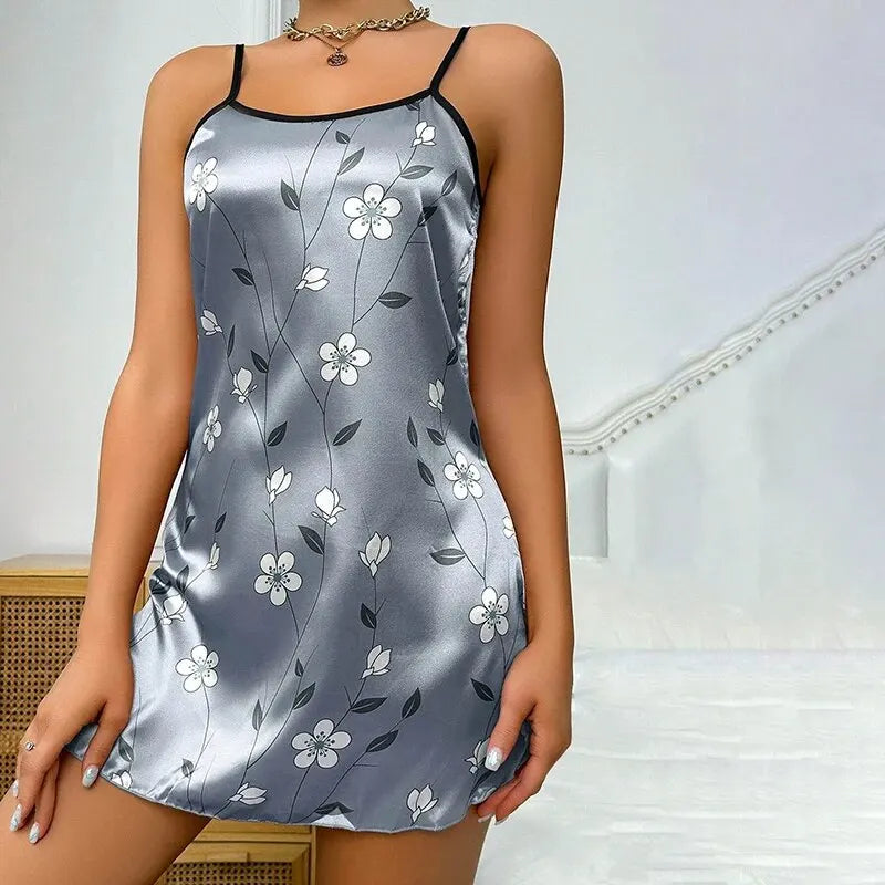 Women's Slip dress Satin Floral Print