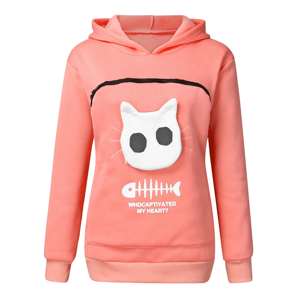 Cat Lovers Hoodie Kangaroo Pouch Sweatshirt