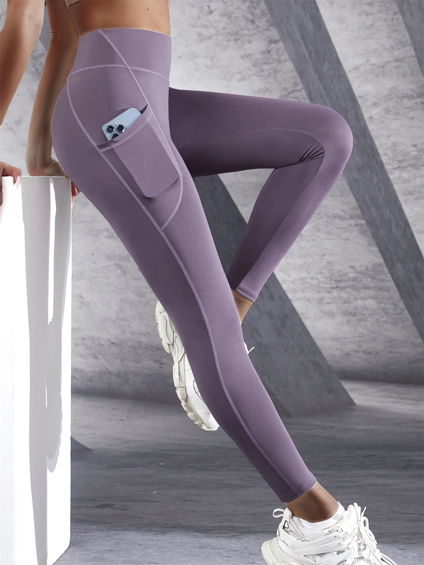 High Waist Stretch Yoga Pants With Pockets