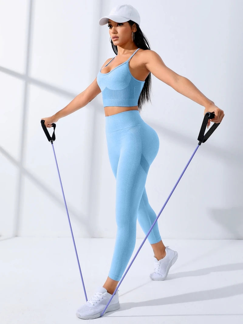Women Yoga Set 2/Pcs Seamless Workout Outfits
