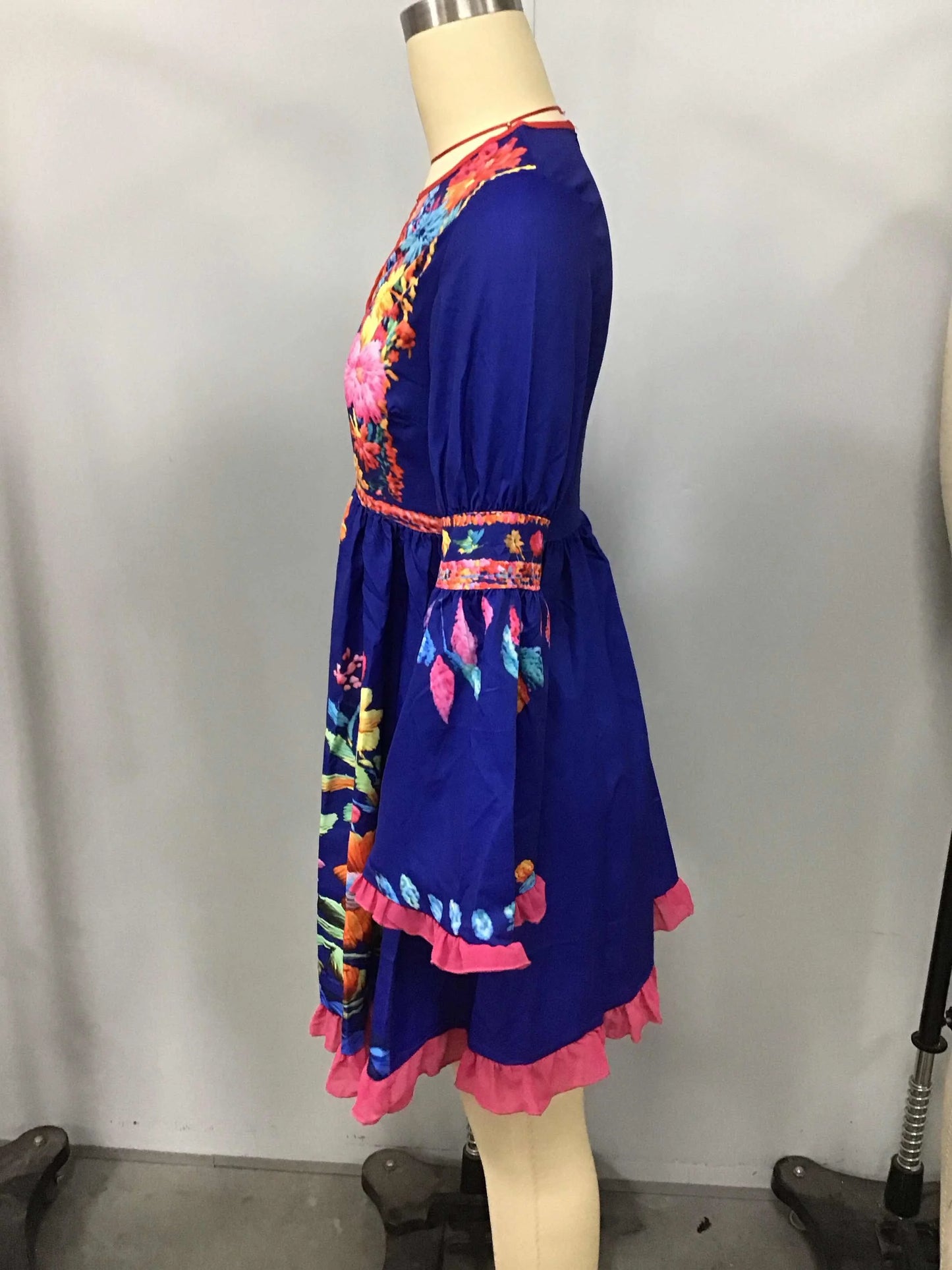 Autumn Boho Holiday Beach Mini Dress