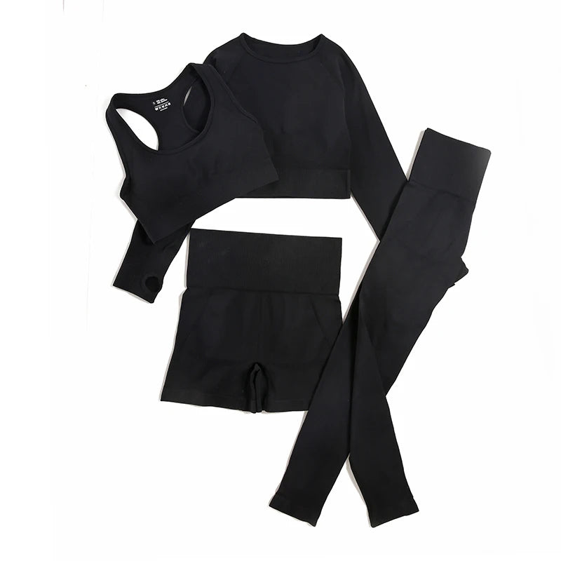 2/3/4pcs Seamless Yoga Set Gym Clothes