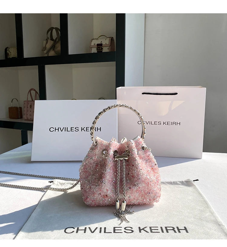 Luxury Designer Colorful Stones Evening Clutch Bag