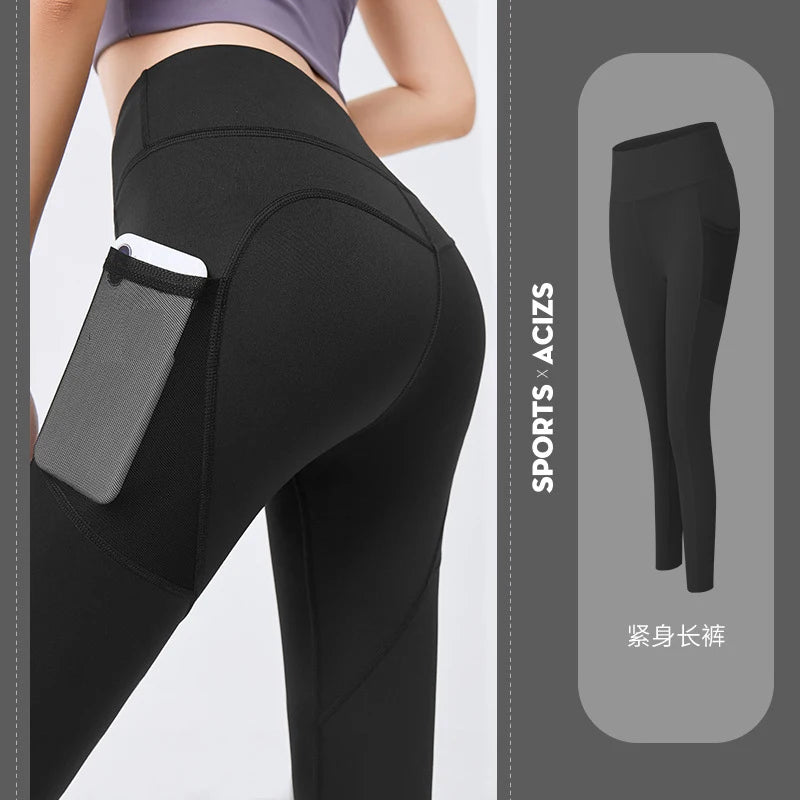 High Waist Quick-Dry Pockets Leggings