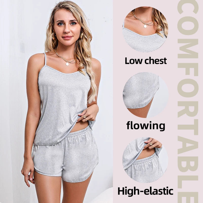 Lace Camisole Shorts Sleepwear