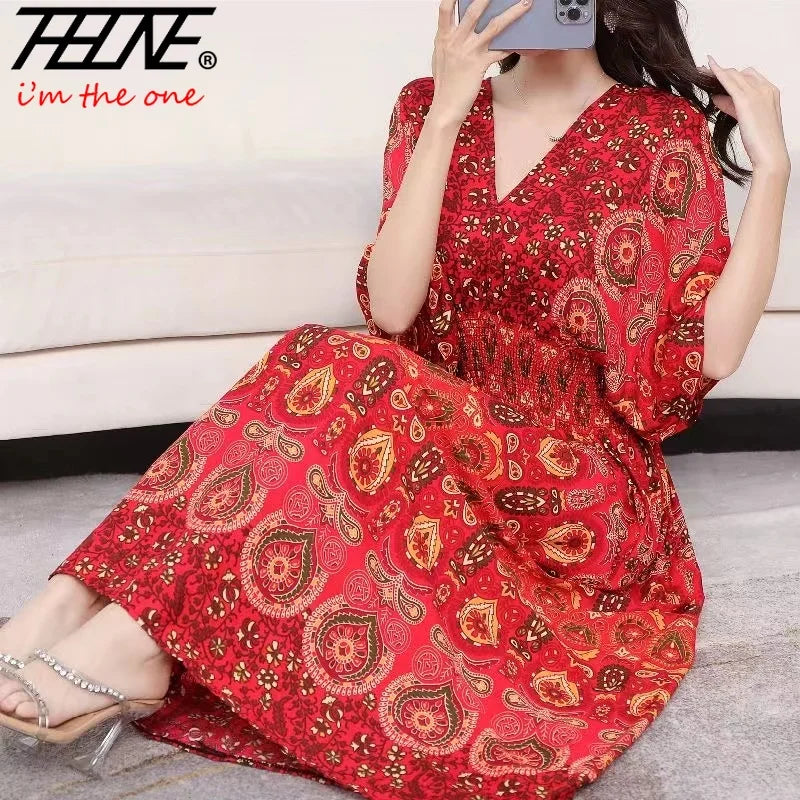 Maxi Long Print Indian Bohemian Dress