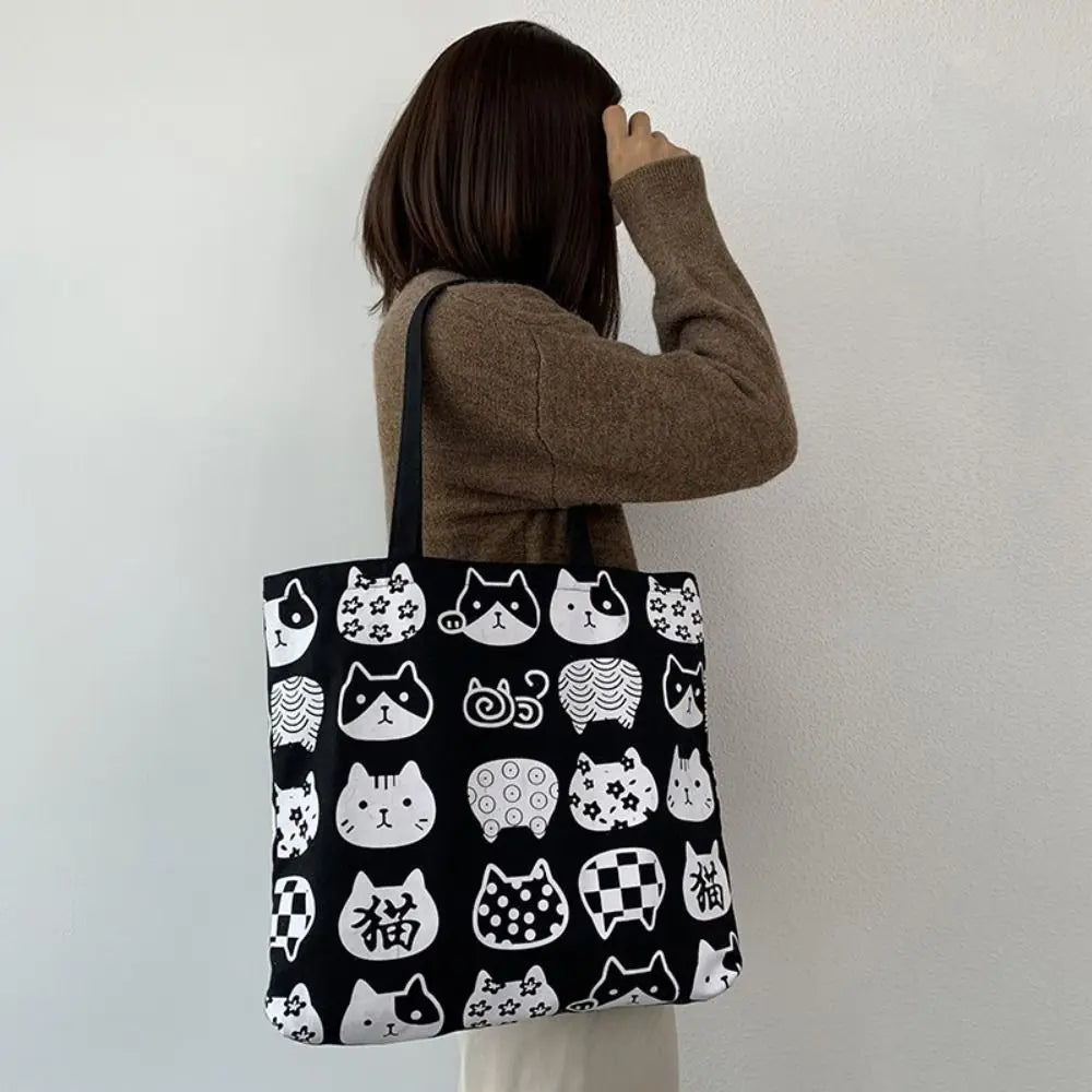 New Lazy Design Print Tote Bag