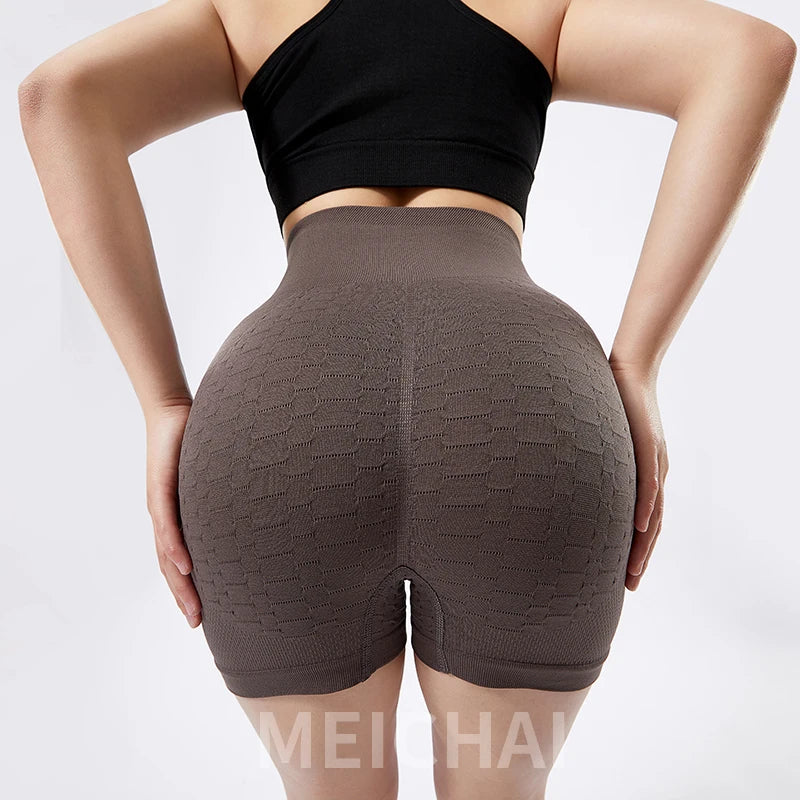 Seamless Sports High Waist Yoga Shorts