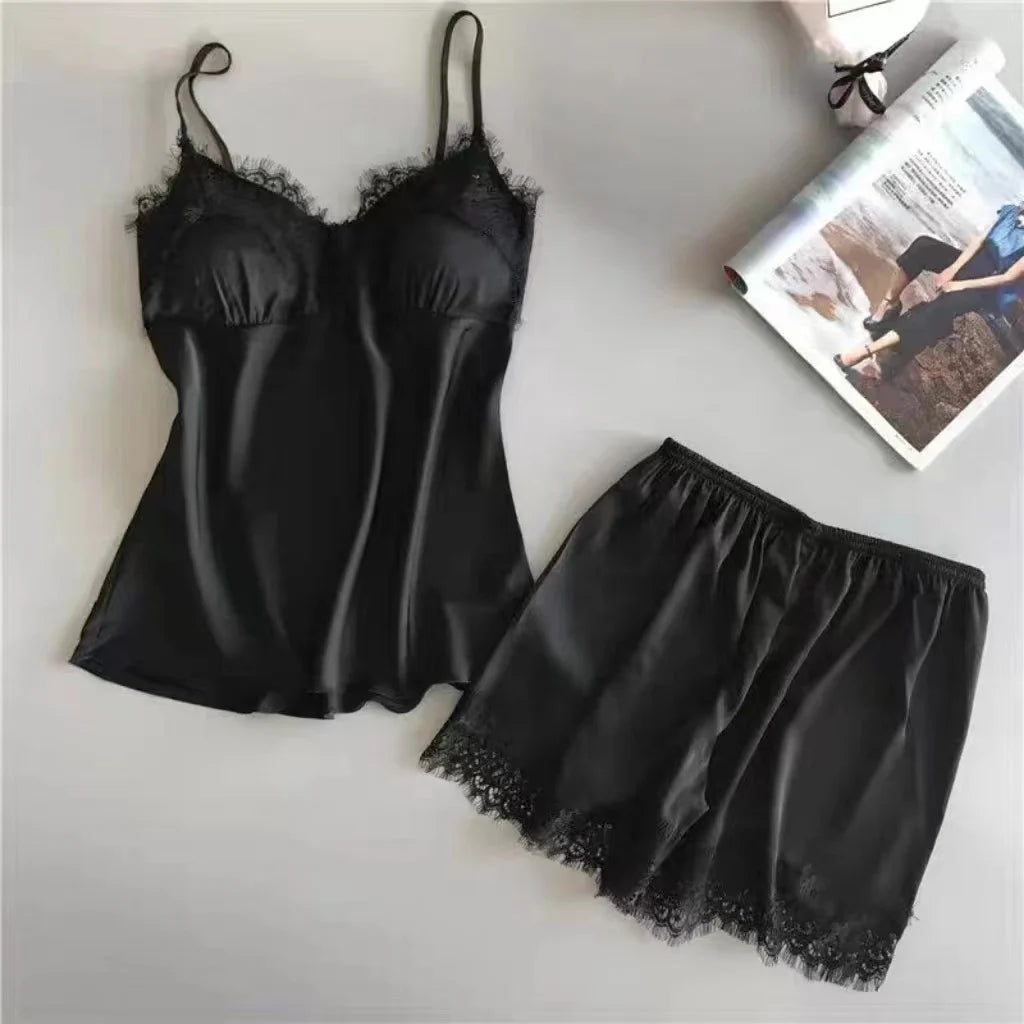 2 PCS Camisole And Shorts Sleep Wear