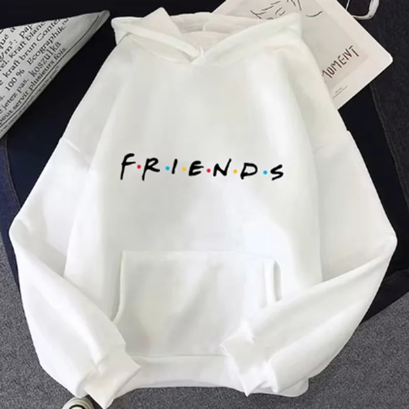 Friends Print Hoodie Long Sleeve Pullover
