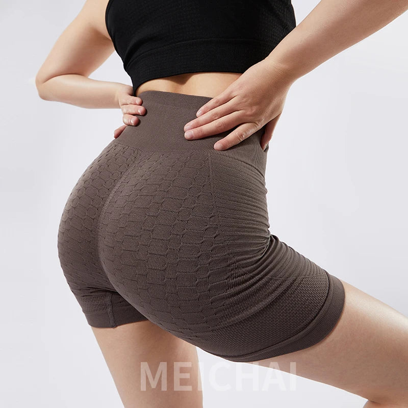 Seamless Sports High Waist Yoga Shorts