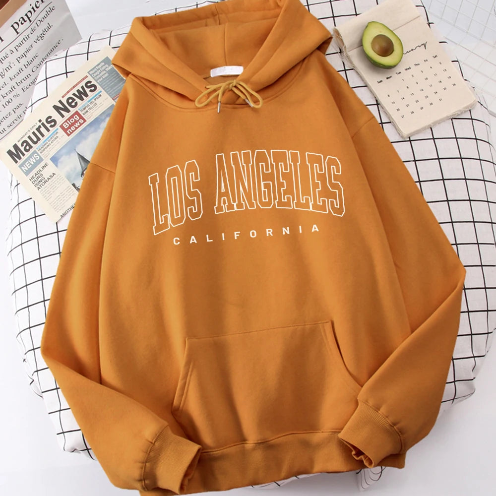 Los Angeles Art Letter Design Women Streetwear