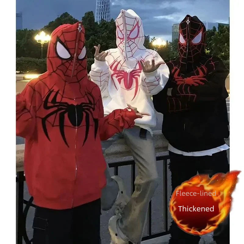 American Style Spiderman Hooded Sweatshirt