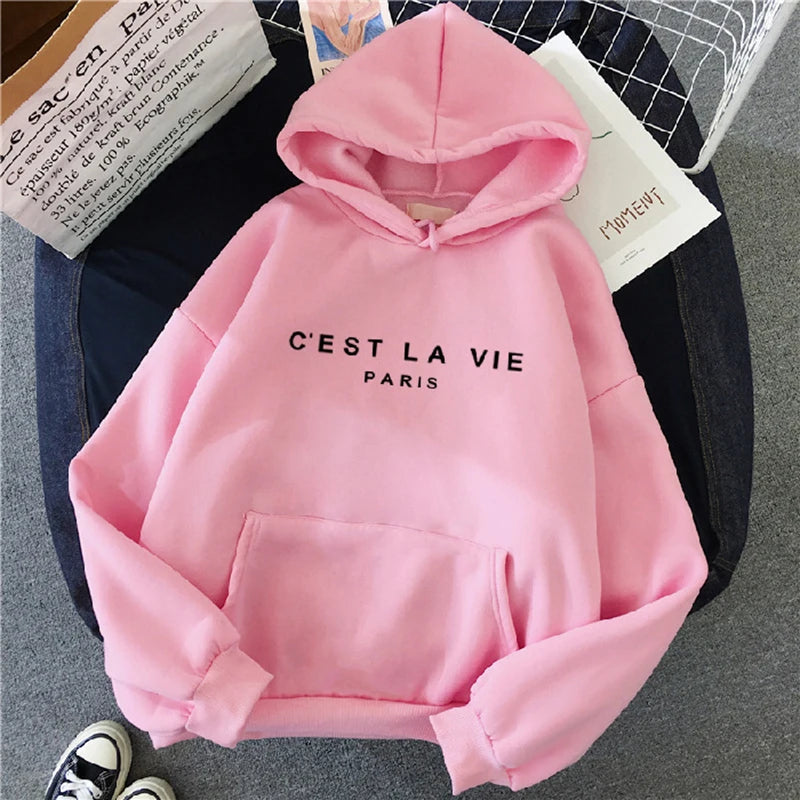 Casual Print Loose Hoodies
