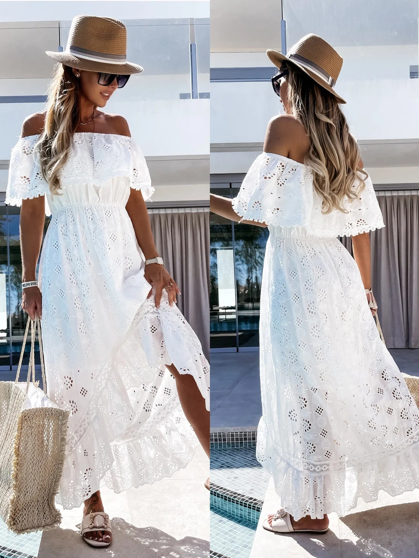 Trendy Casual Beachwear Cover-ups Outfits Long Maxi Dress