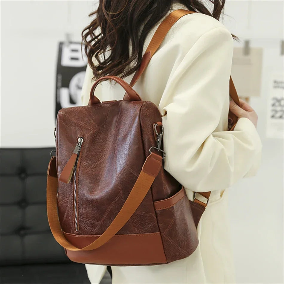 Soft Leather Vintage Backpack