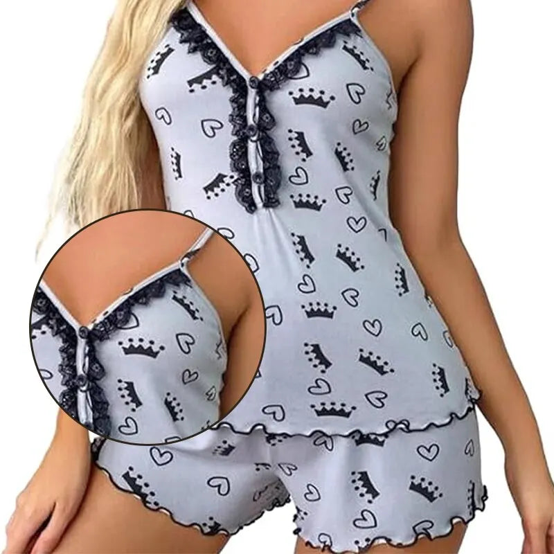 Sexy Summer Two Pieces Women Pajamas