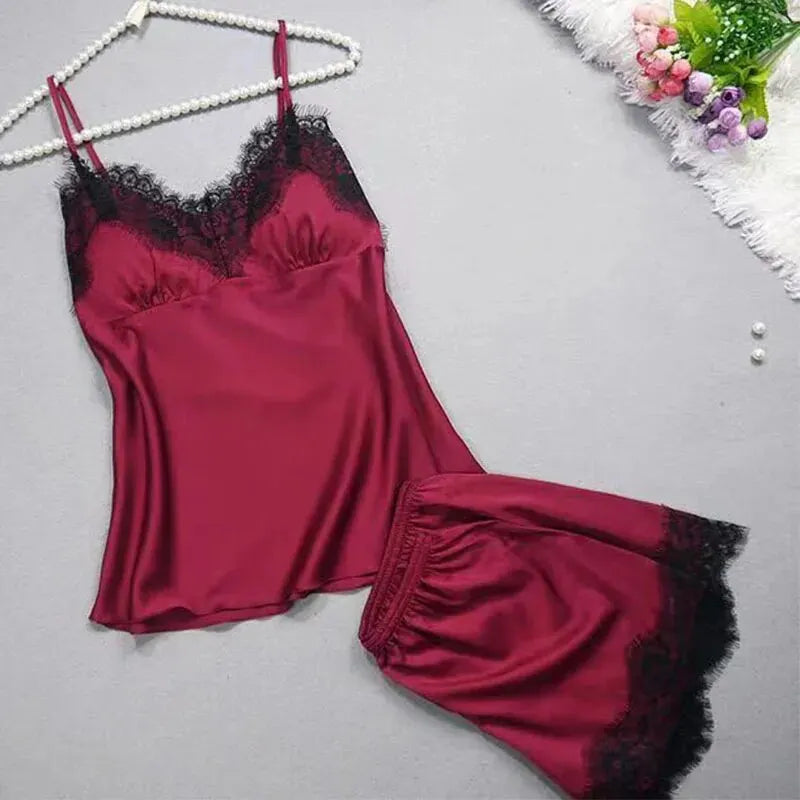 2 PCS Camisole And Shorts Sleep Wear