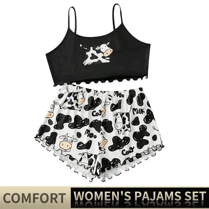 Sleepwear Pajama Set Camisole And Shorts