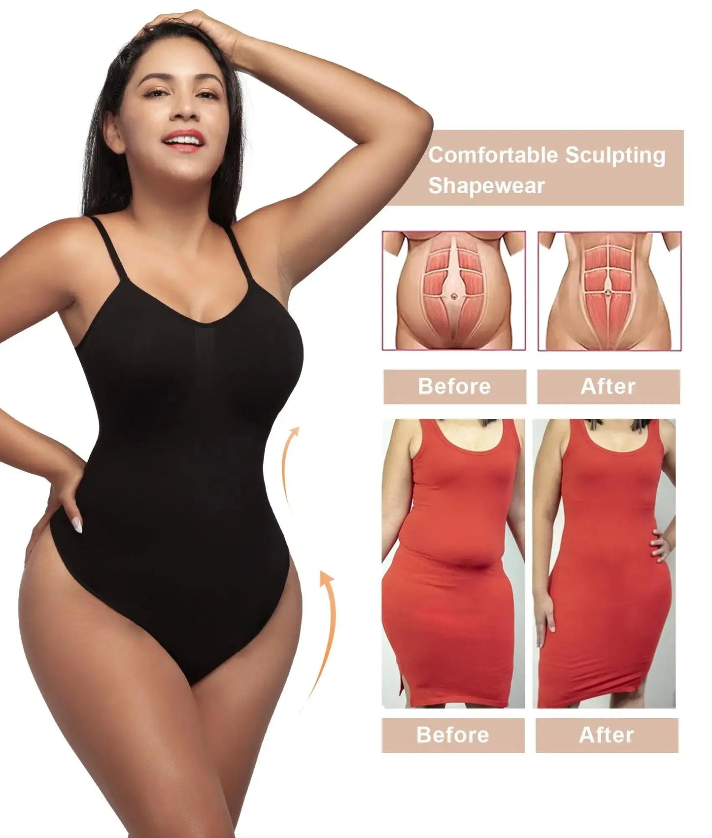 High Elastic Bodysuit for Women Tummy Control Shapewear