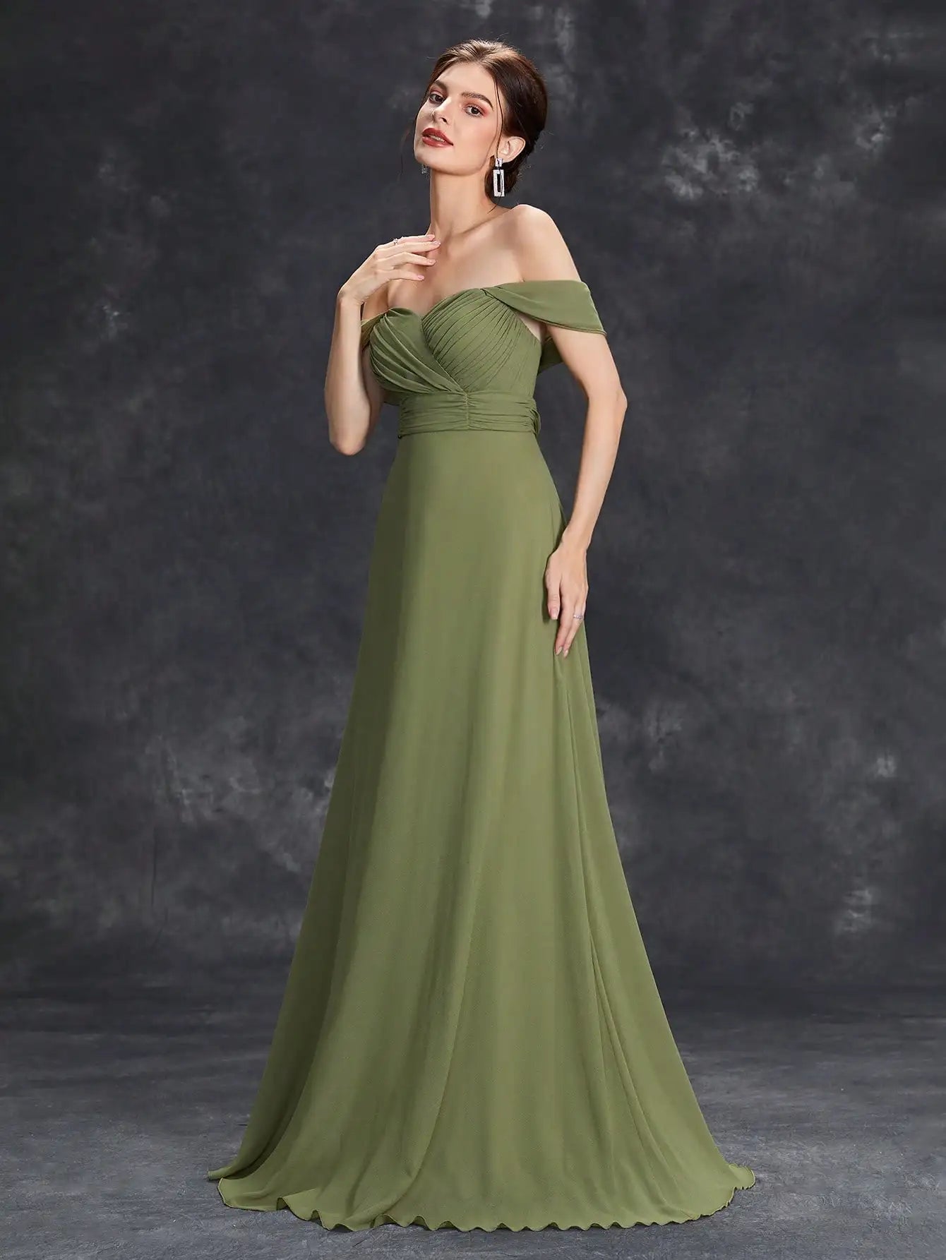 A swing chiffon long Evening gown