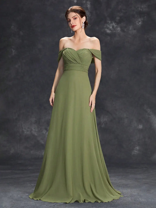A swing chiffon long Evening gown