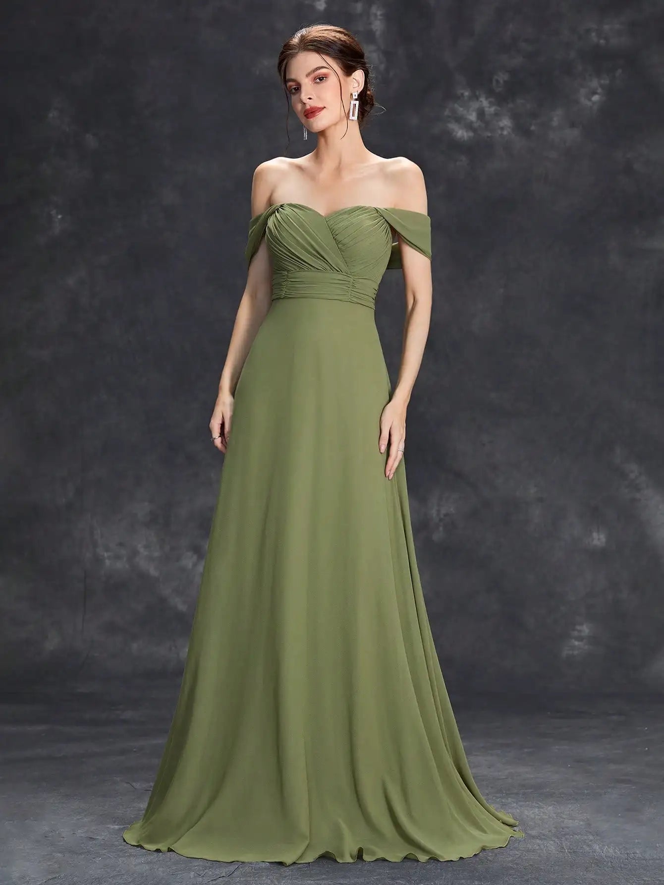A swing chiffon long Evening gown