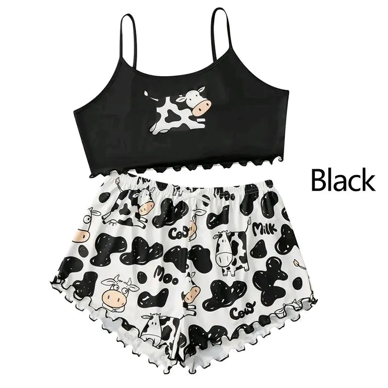 Sleepwear Pajama Set Camisole And Shorts