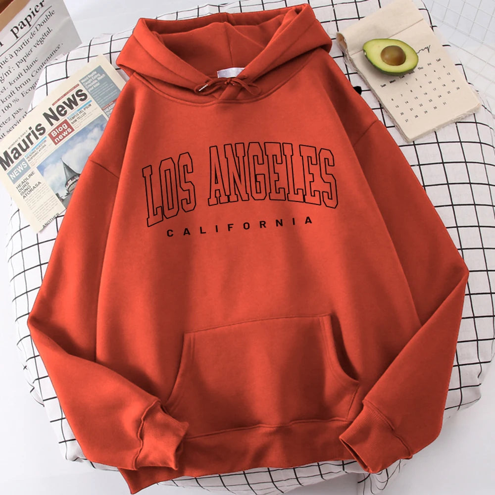 Los Angeles Art Letter Design Women Streetwear
