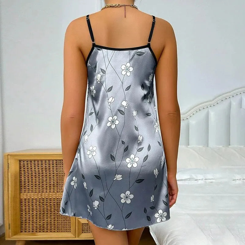Women's Slip dress Satin Floral Print