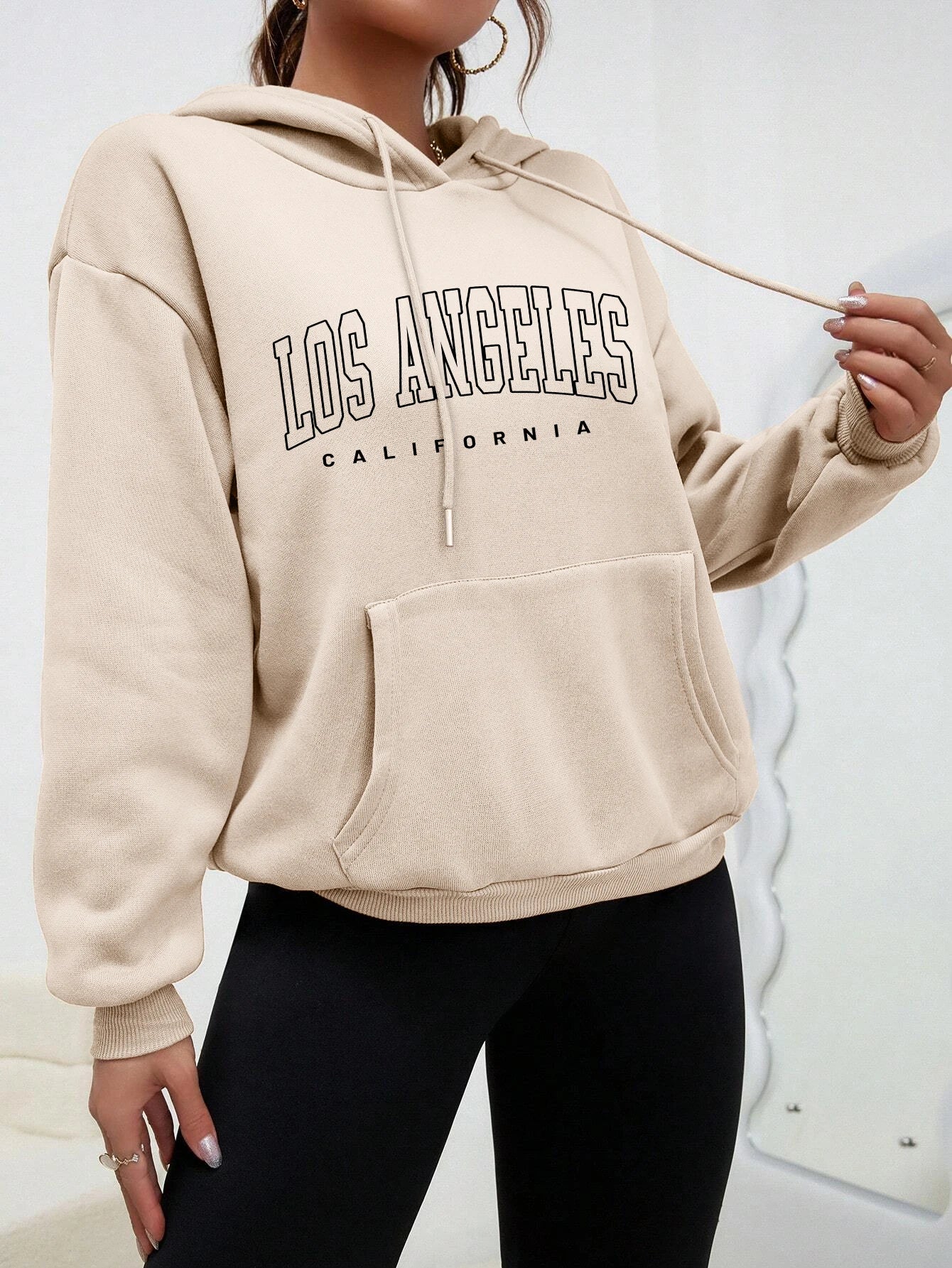 Los Angeles Art Letter Design Women Streetwear