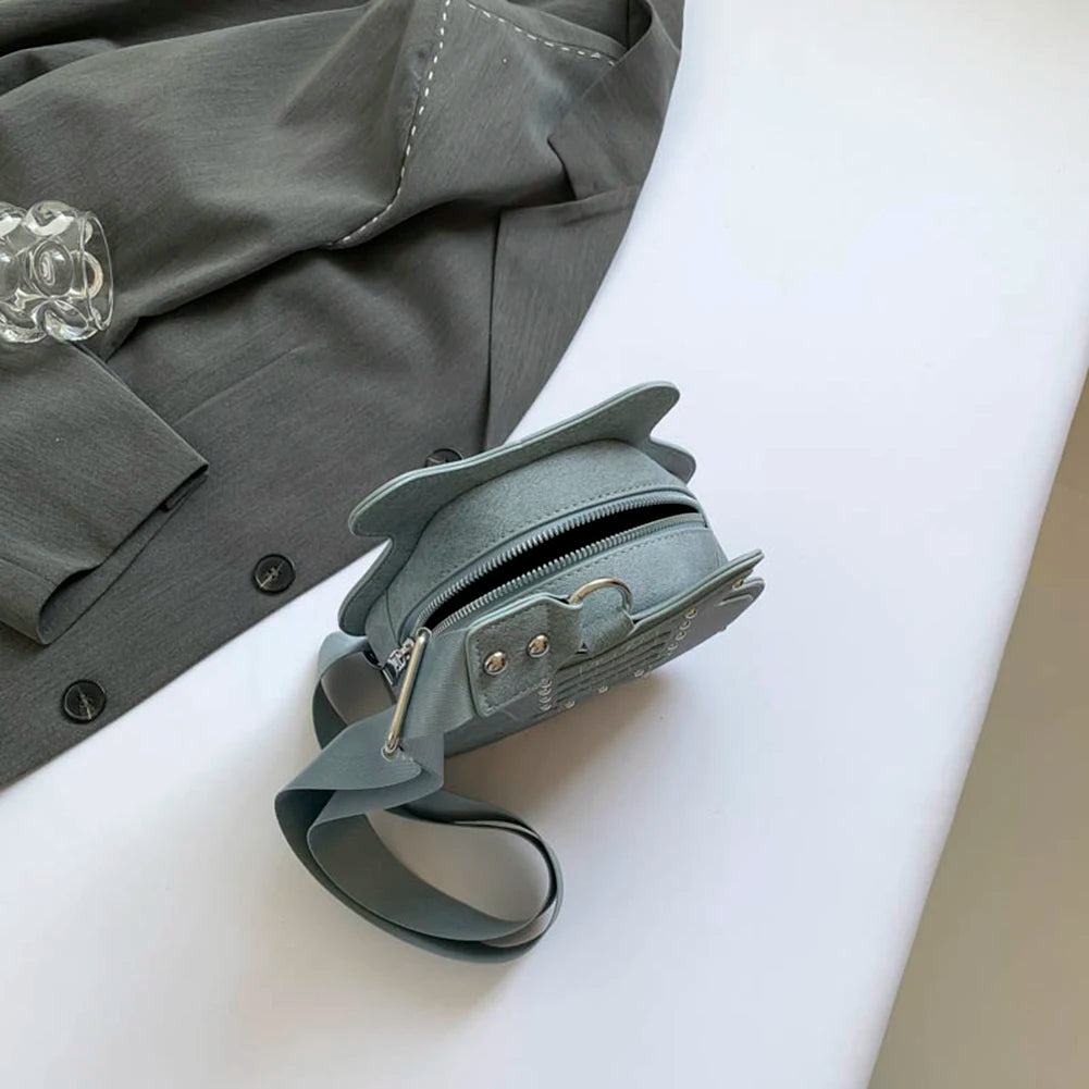 Luxury Designer Guitar Shaped Leather Crossbody Bag