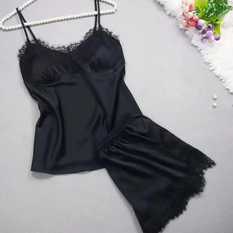 2 PCS Camisole And Shorts Sleep Wear