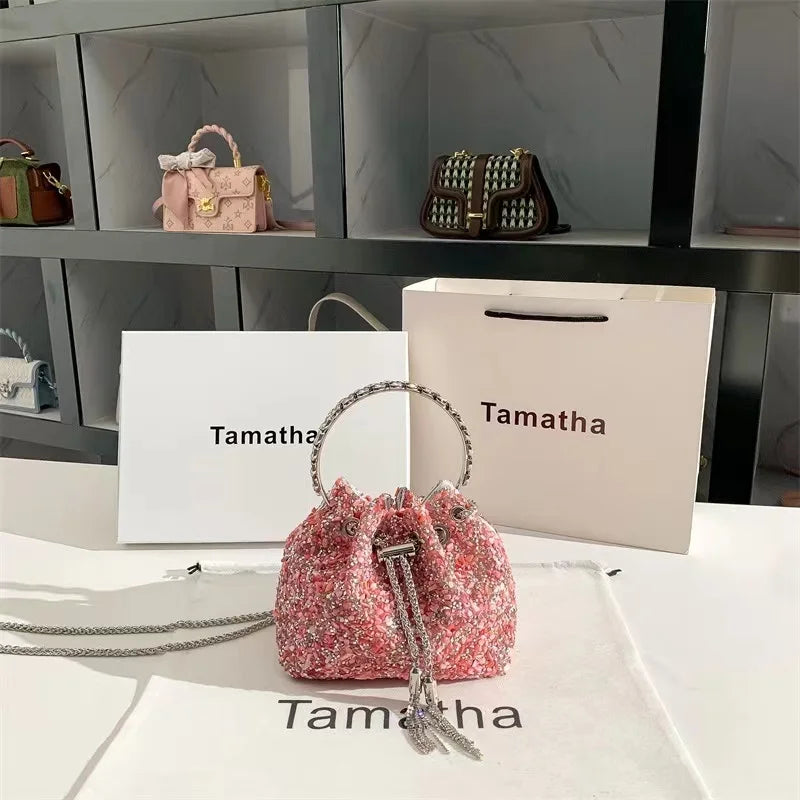 Luxury Designer Colorful Stones Evening Clutch Bag