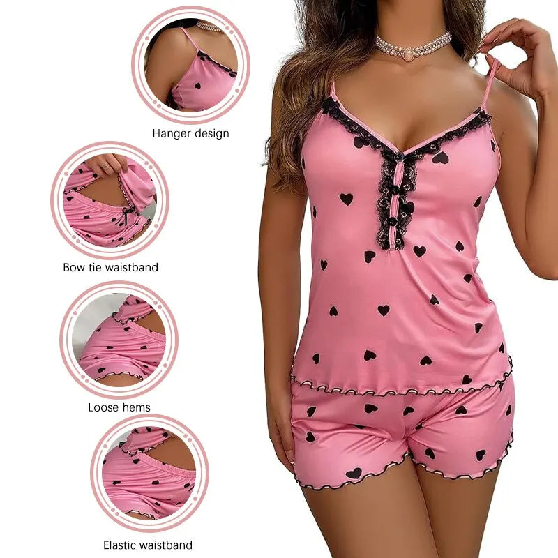 Sexy Summer Two Pieces Women Pajamas