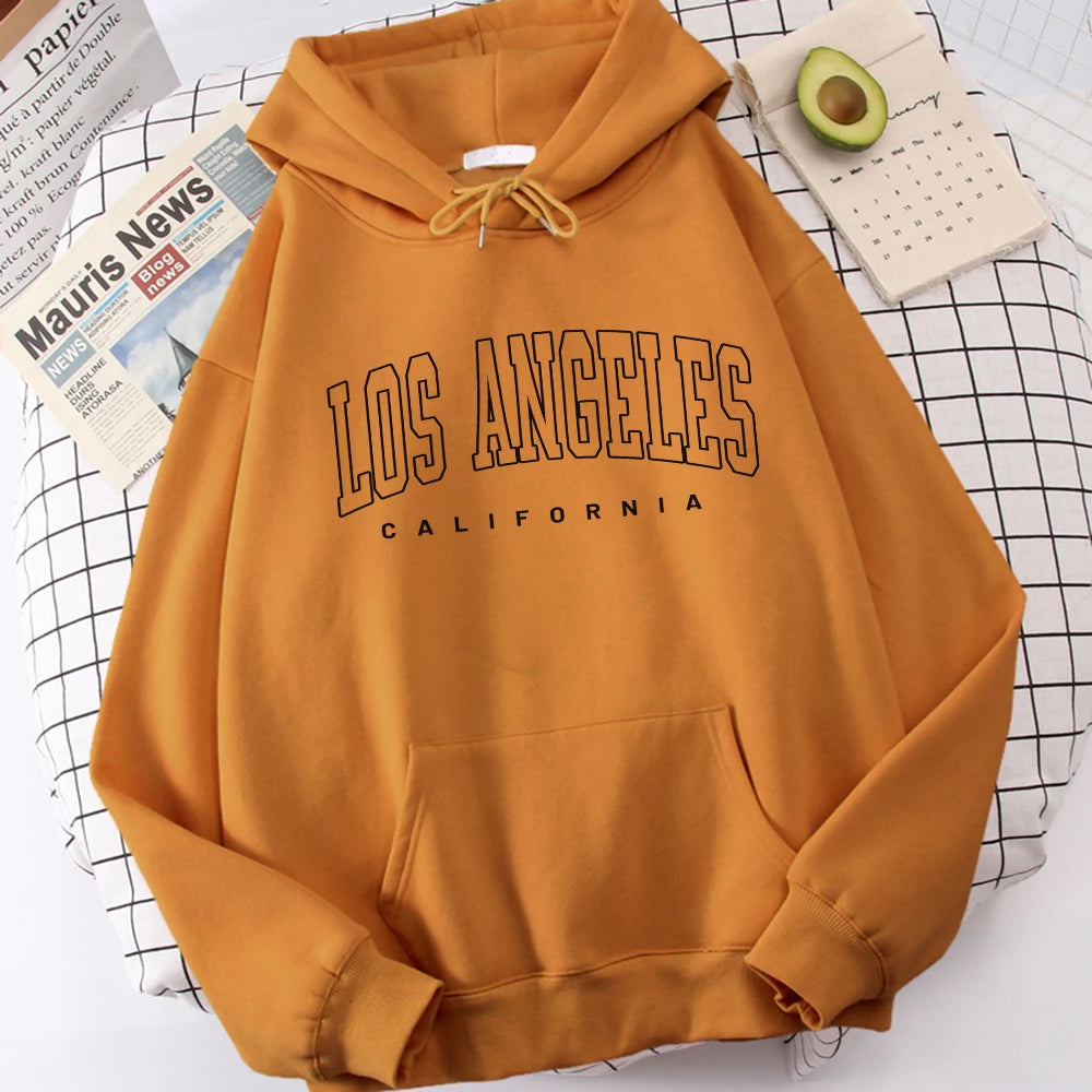 Los Angeles Art Letter Design Women Streetwear