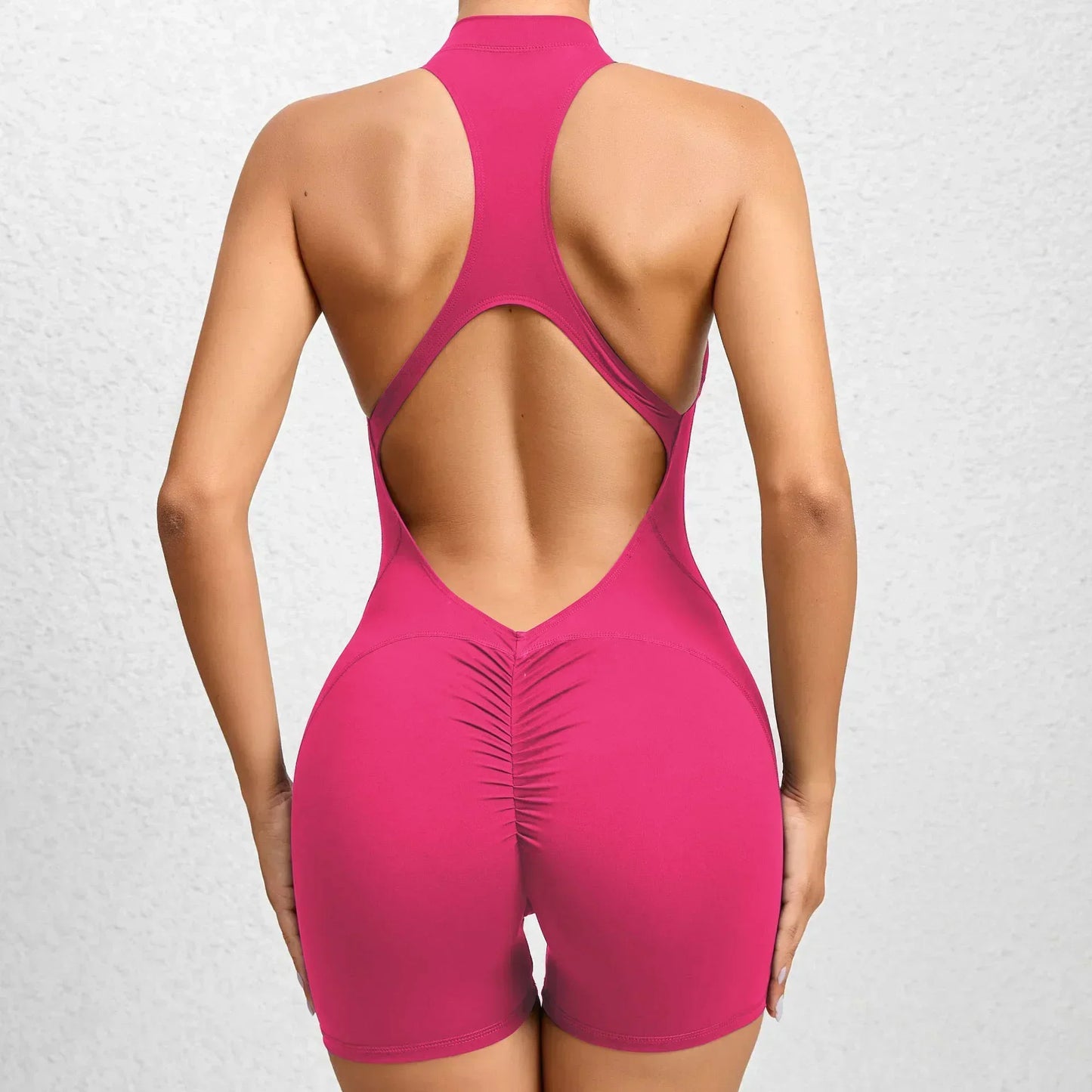 ne Piece Gym Outfit Sleeveless Zipper Romper