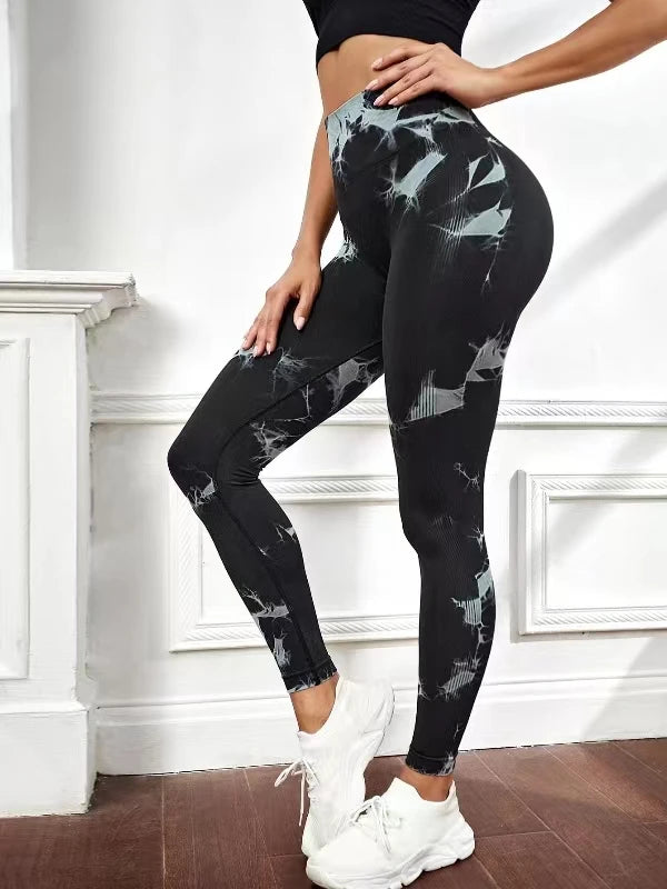 Tie Dye Seamless High Waist Yoga Pants