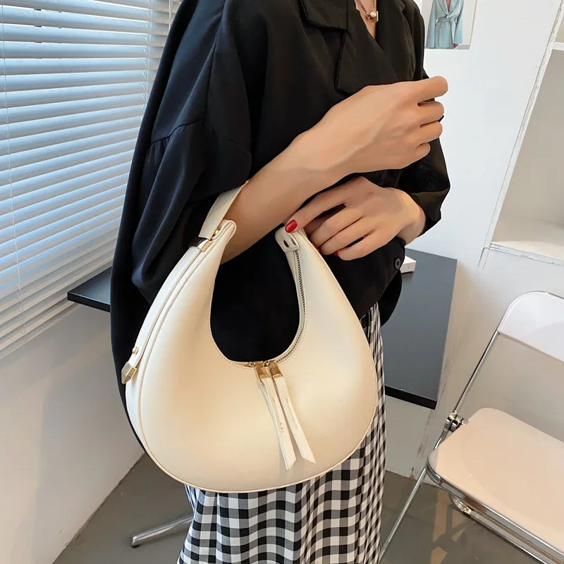 Luxury Half-moon Underarm Bag for Women