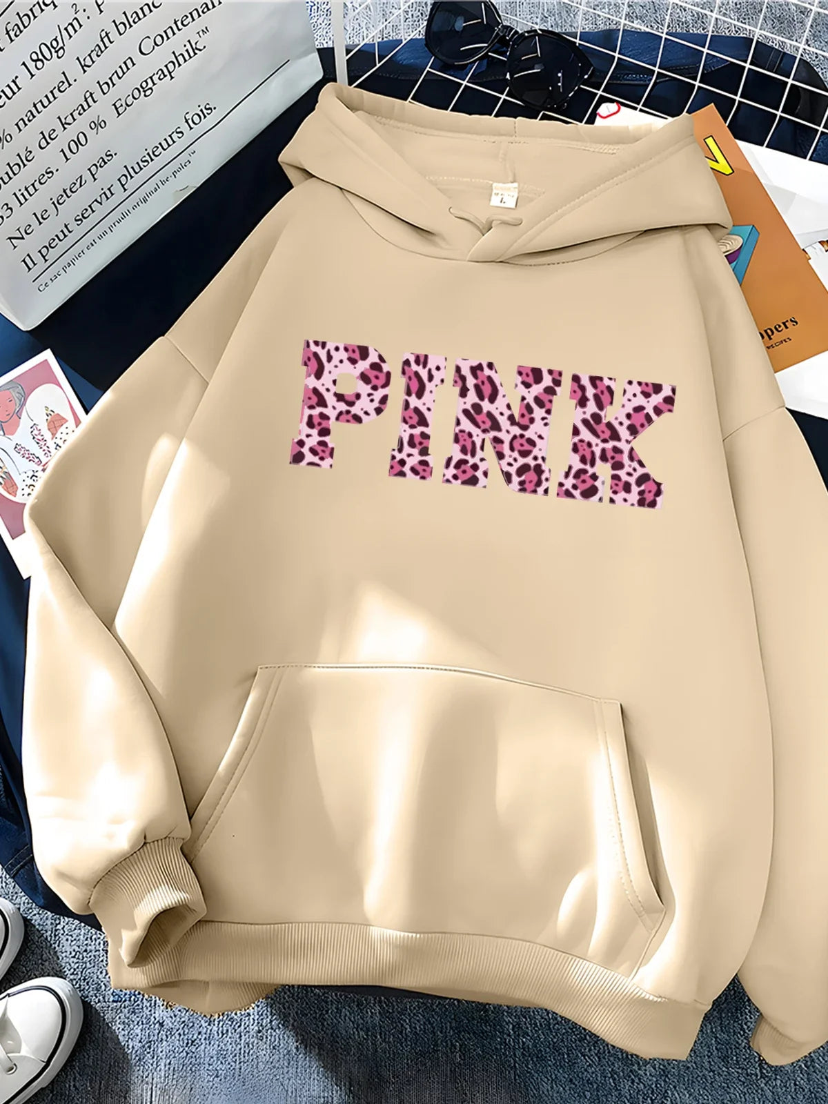 Letter Print Hoodie for Women \