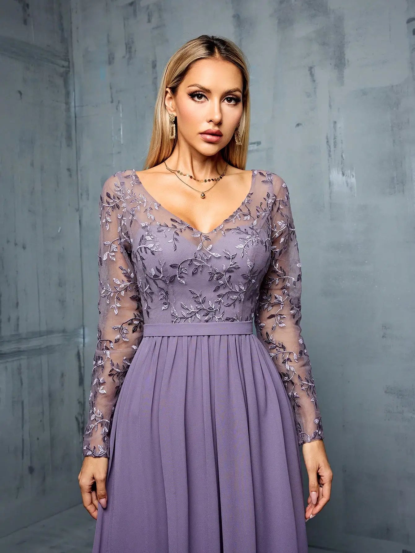 Women's Purple Dinner Dress