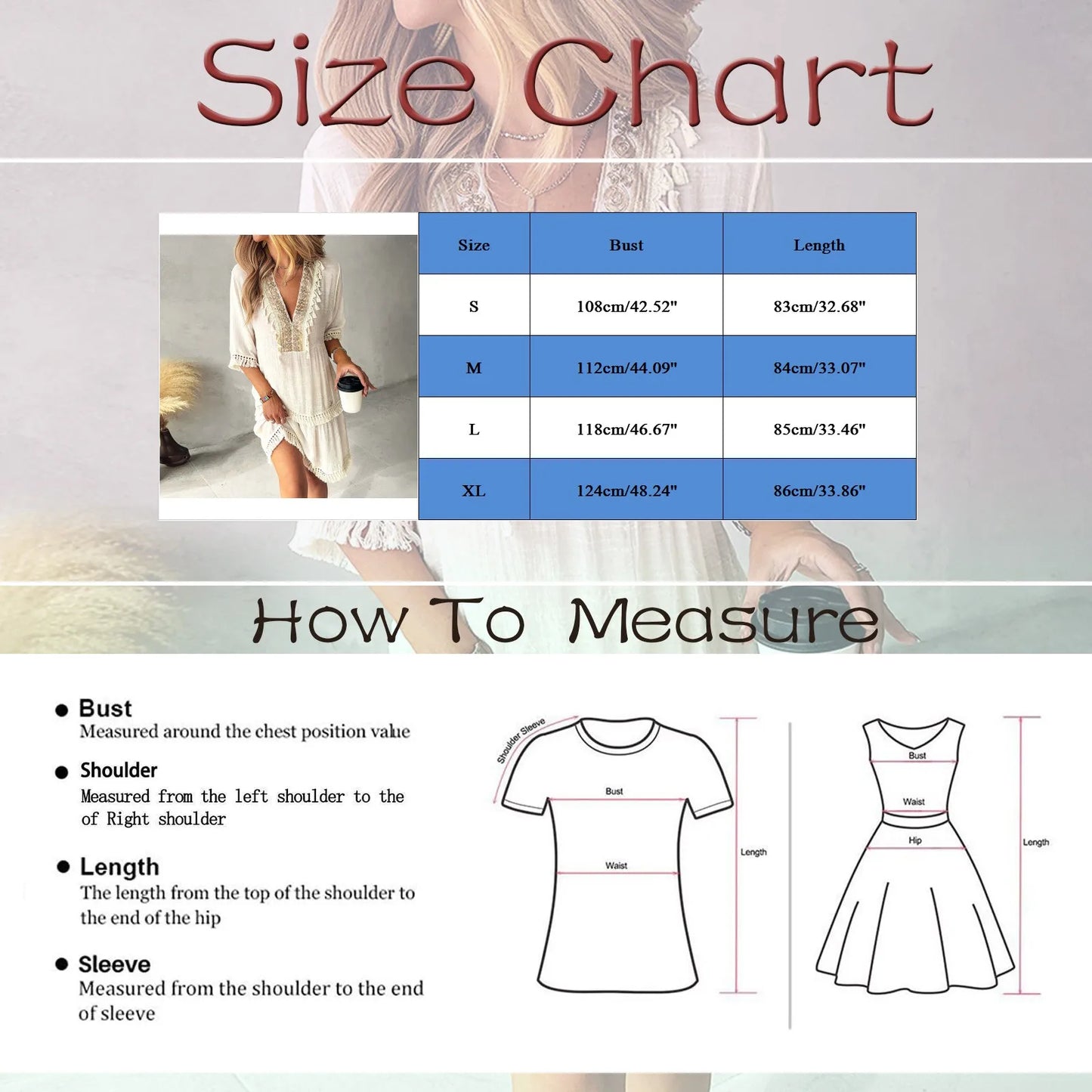 Boho Style Embroidered V Neck Casual Dress