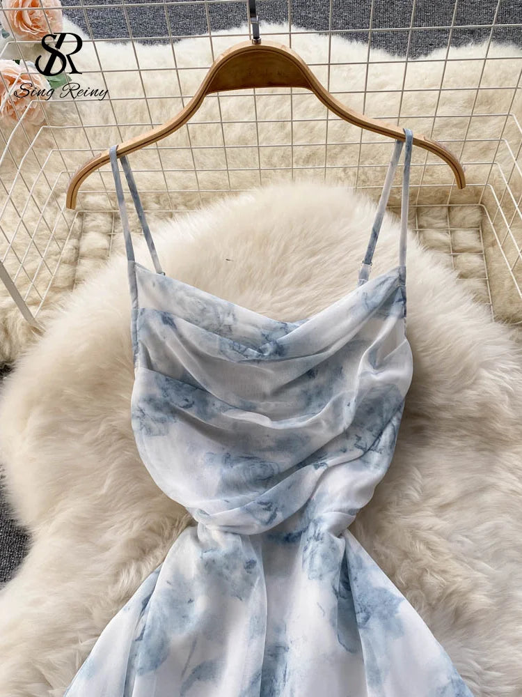 Women Floral Spaghetti Strap Dress