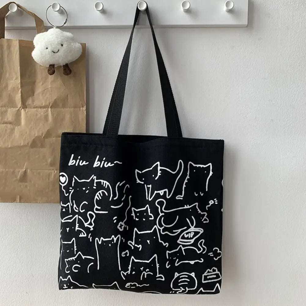New Lazy Design Print Tote Bag
