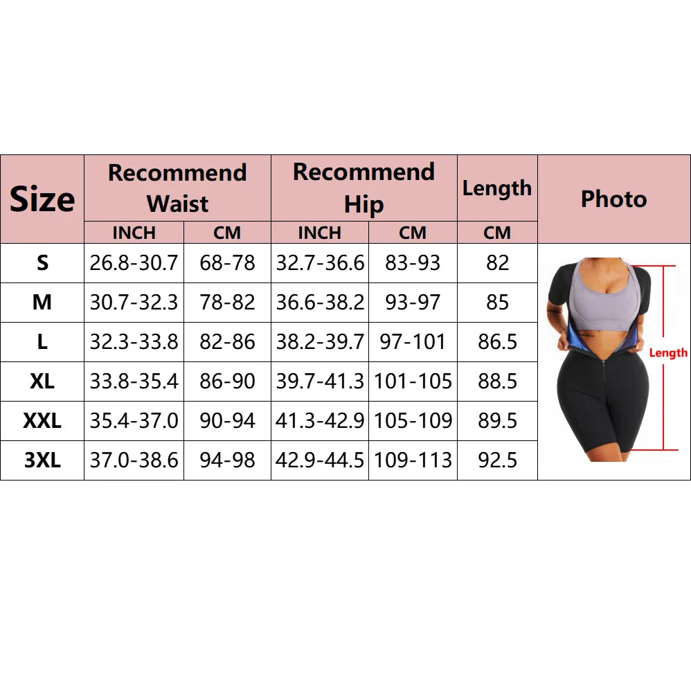 High Compression Bodysuit Girdles Sauna Sweat Suit