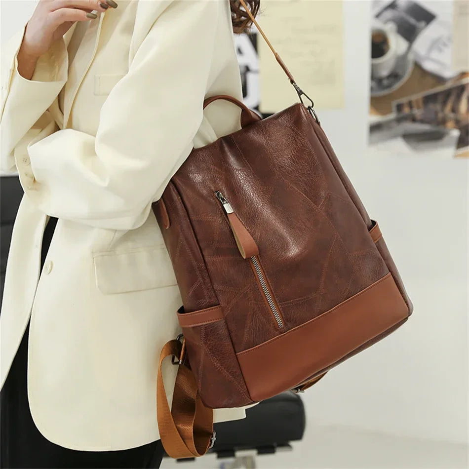 Soft Leather Vintage Backpack