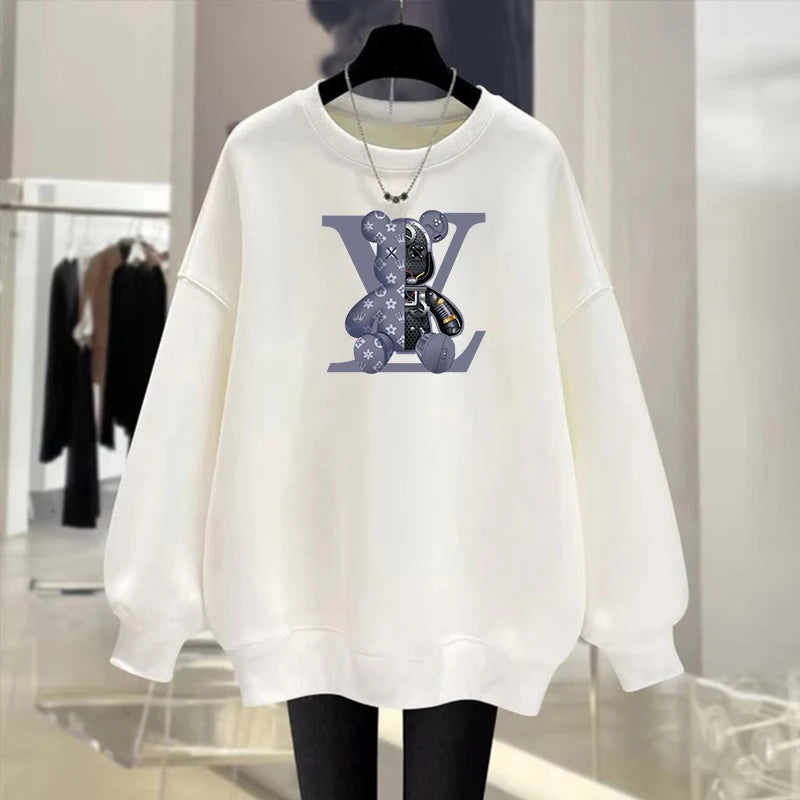 Women's Casual O-Neck Comfortable Pullover White