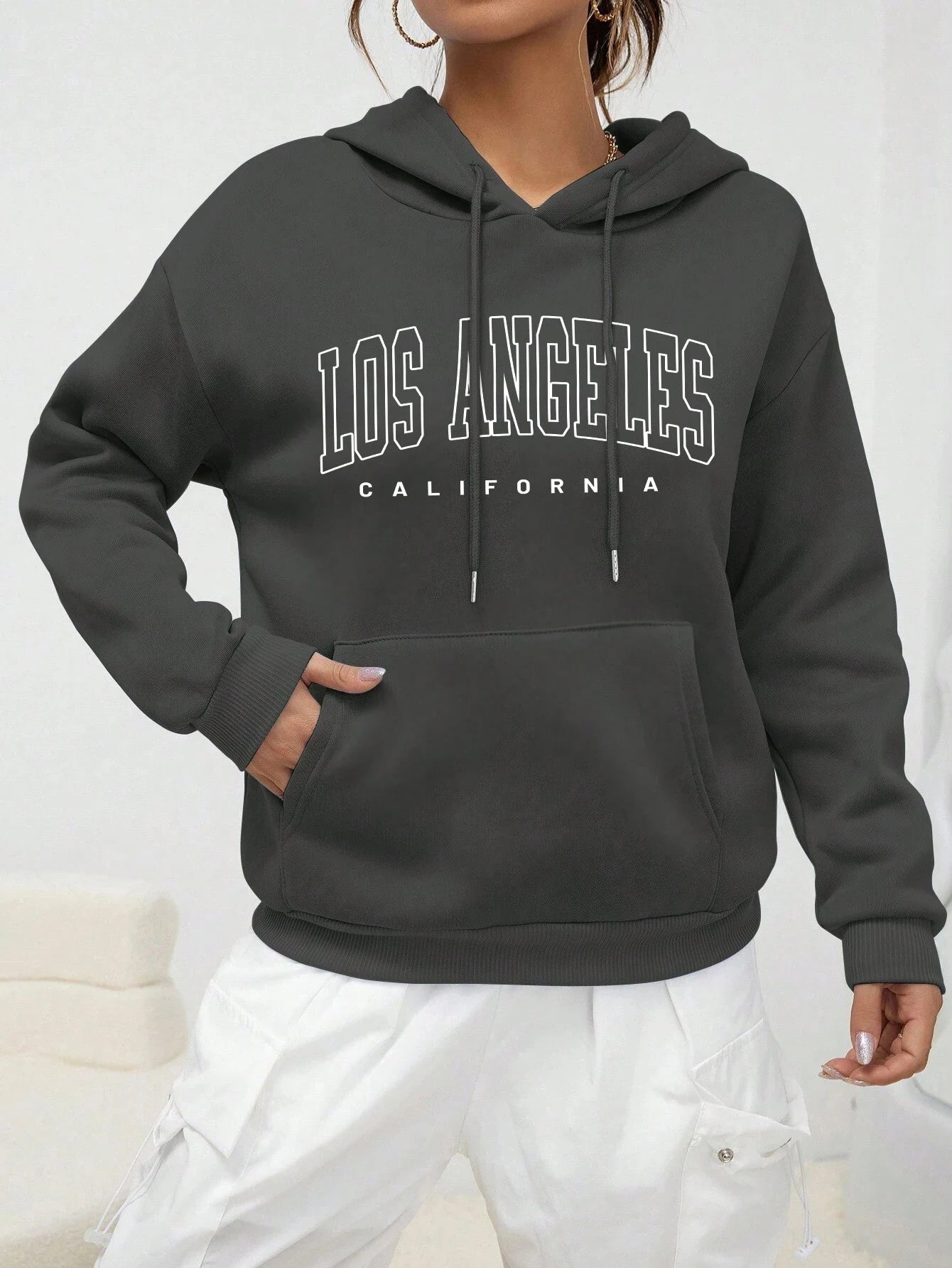 Los Angeles Art Letter Design Women Streetwear
