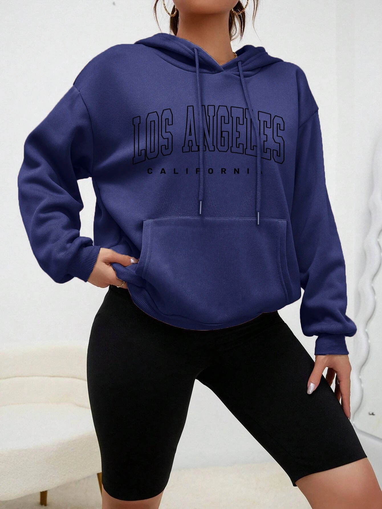 Los Angeles Art Letter Design Women Streetwear